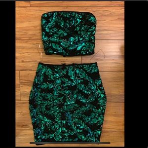 Sequined Two Piece Fashion Nova Set